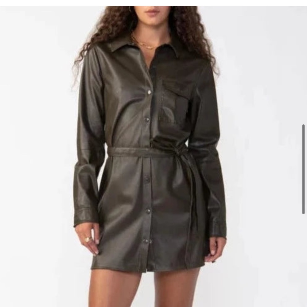 Sanctuary leather shirt dress